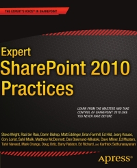 Imagen de portada: Expert SharePoint 2010 Practices 9781430238706