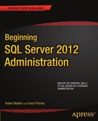 Cover image: Beginning SQL Server 2012 Administration 9781430239819