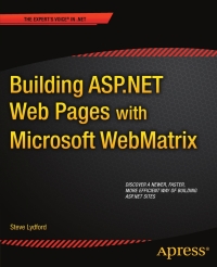 Cover image: Building ASP.NET Web Pages with Microsoft WebMatrix 9781430240204