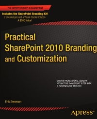 Imagen de portada: Practical SharePoint 2010 Branding and Customization 9781430240266