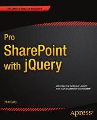 Titelbild: Pro SharePoint with jQuery 9781430240983