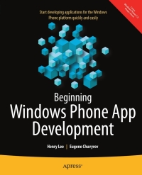 Cover image: Beginning Windows Phone App Development 9781430241348