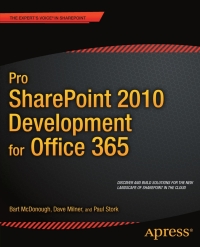 Imagen de portada: Pro SharePoint 2010 Development for Office 365 9781430241829