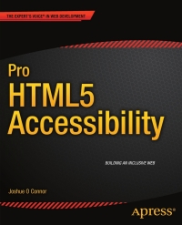 Cover image: Pro HTML5 Accessibility 9781430241942