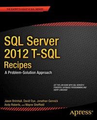 Imagen de portada: SQL Server 2012 T-SQL Recipes 3rd edition 9781430242000