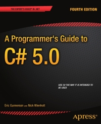 Imagen de portada: A Programmer's Guide to C# 5.0 4th edition 9781430245933
