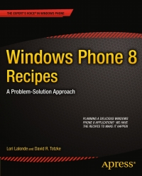 Imagen de portada: Windows Phone 8 Recipes 9781430259022
