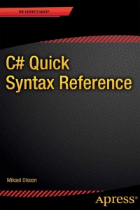 Cover image: C# Quick Syntax Reference 9781430262800