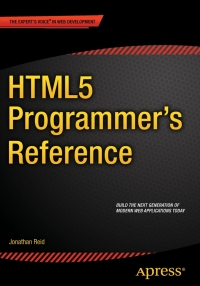 Imagen de portada: HTML5 Programmer's Reference 9781430263678