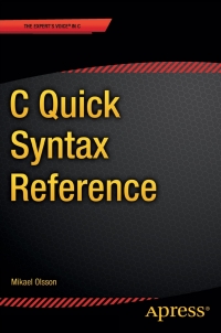 Cover image: C Quick Syntax Reference 9781430264996