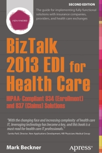 Omslagafbeelding: BizTalk 2013 EDI for Health Care 2nd edition 9781430266075