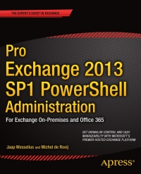 Cover image: Pro Exchange 2013 SP1 PowerShell Administration 9781430268482