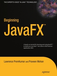 Cover image: Beginning JavaFX 9781430271994