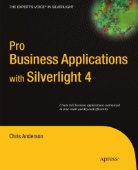 Cover image: Pro Business Applications with Silverlight 4 9781430272076