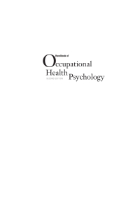 Cover image: Handbook of Occupational Health Psychology 2nd edition 9781433807763