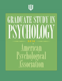 Omslagafbeelding: Graduate Study in Psychology 9781433828119