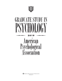 Cover image: Graduate Study in Psychology 9781433830112