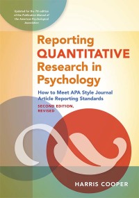 Cover image: Reporting Quantitative Research in Psychology 9781433832833
