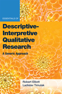 Imagen de portada: Essentials of Descriptive-Interpretive Qualitative Research 1st edition 9781433833717