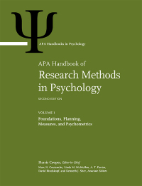 Imagen de portada: APA Handbook of Research Methods in Psychology, Volume 1 2nd edition 9781433837135