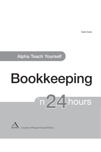 Cover image: Alpha Teach Yourself Bookkeeping in 24 Hours 9781592576951