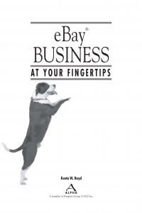Cover image: Ebay Business at Your Fingertips 9781592577941