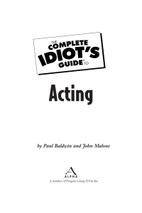 Cover image: The Complete Idiot's Guide to Acting 9780028641539