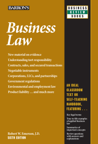 Cover image: Business Law 6th edition 9781438005119