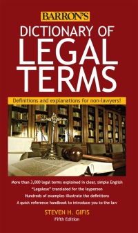Cover image: Dictionary of Legal Terms 5th edition 9781438005126