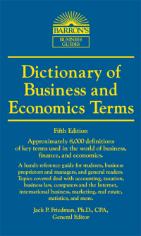 Cover image: Dictionary of Business and Economic Terms 9780764147579