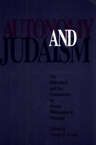 Cover image: Autonomy and Judaism 9780791412091