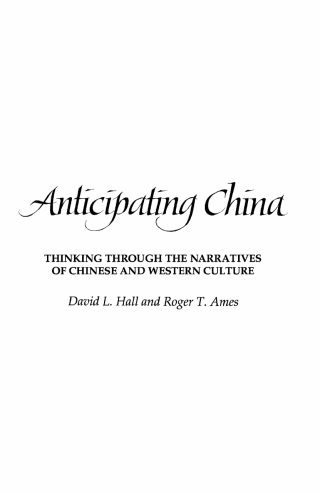 Cover image: Anticipating China 9780791424780