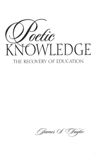 Cover image: Poetic Knowledge 9780791435854