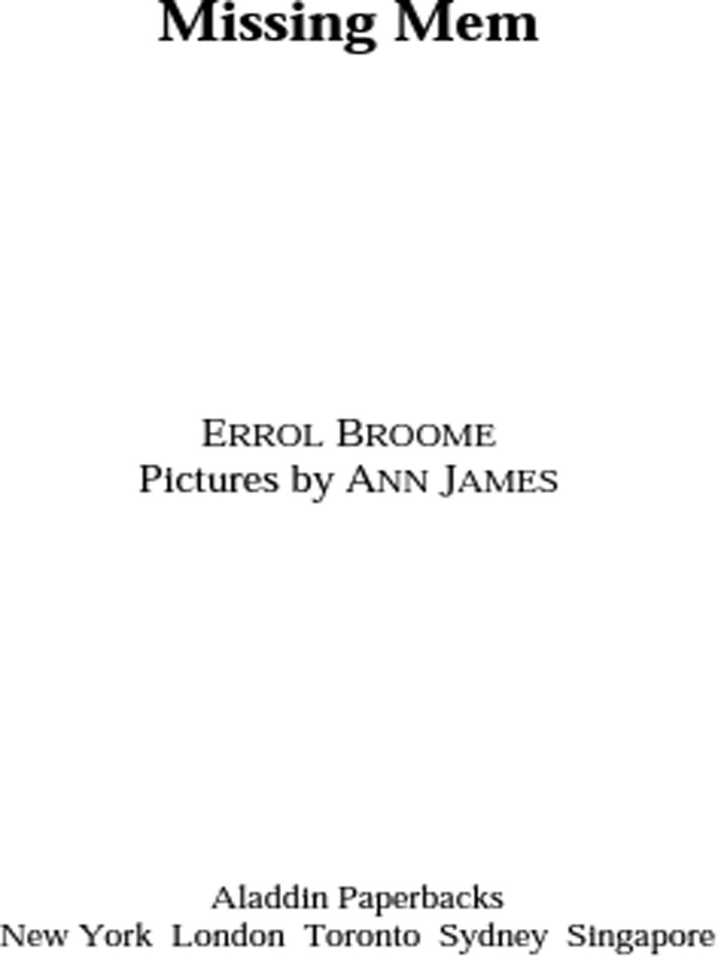 Missing Mem (eBook)
