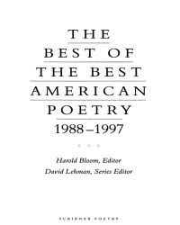 Cover image: The Best of the Best American Poetry 9781451658880