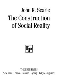 Cover image: The Construction of Social Reality 9780684831794