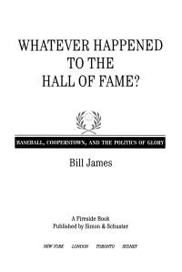 Cover image: Whatever Happened to the Hall of Fame 9780684800882