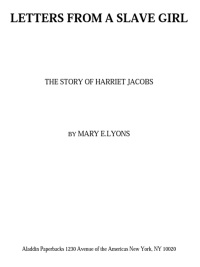 Cover image: Letters From a Slave Girl 9781416936374