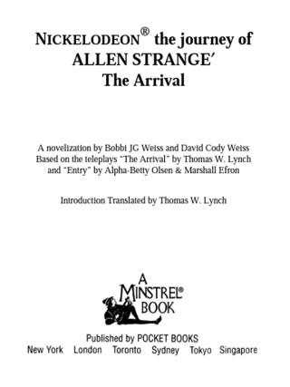 Cover image: The Arrival:The Journey of Allen Strange #1:Nickelodeon 9780671025090