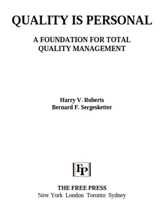 Cover image: Quality Is Personal 9780029266250