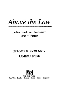 Cover image: Above the Law 9780029291535