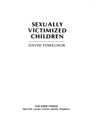 Cover image: Sexually Victimized Children 9780029104002