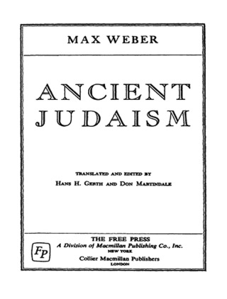 Cover image: Ancient Judaism 9780029341308