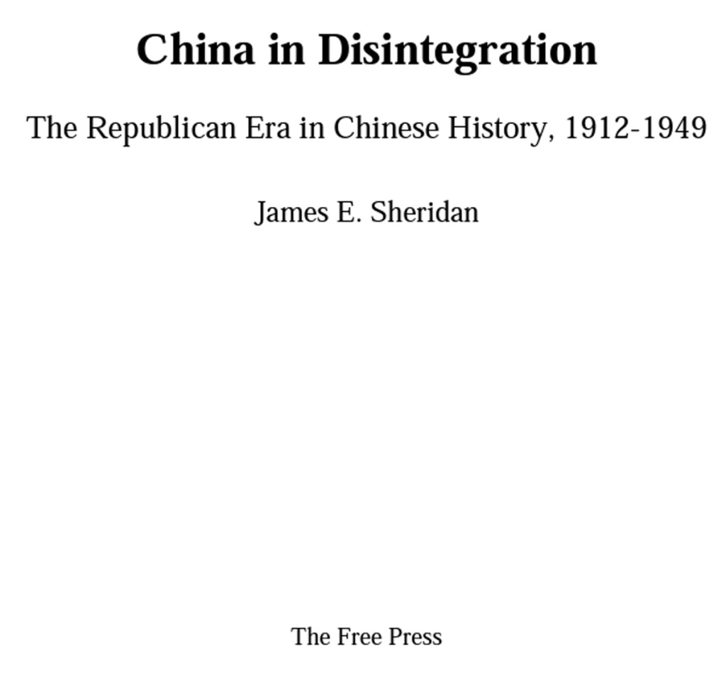 China in Disintegration