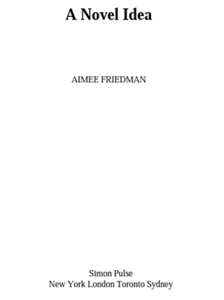 Cover image: A Novel Idea 9781416907855