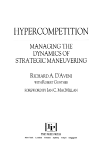 Cover image: Hypercompetition 9780029069387
