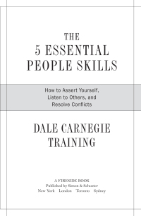 Cover image: The 5 Essential People Skills 9781416595489
