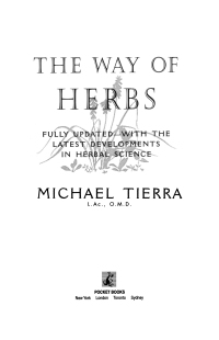 Cover image: The Way of Herbs 9780671023270