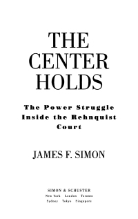 Cover image: The Center Holds 9780684870434