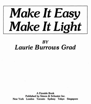 Cover image: Make it Easy, Make it Light 9780671733087